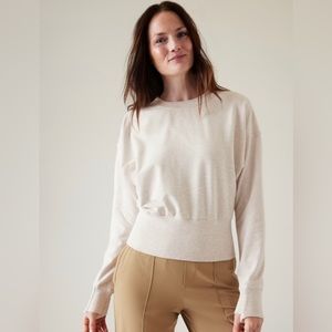 Athleta Retroterry Cropped Sweatshirt